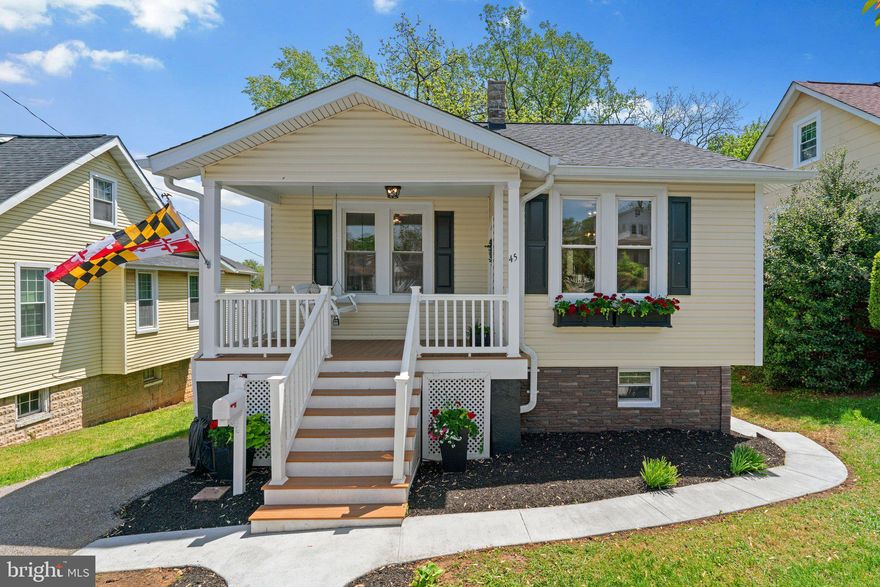 This beautifully updated cottage offers 3 bedrooms and 2 full bathrooms. It combines style and classic charm with modern updates and creates an inviting atmosphere ready to welcome you.

Step inside to find hardwood floors and a freshly painted main level that exudes warmth and natural light. The living and dining rooms are bright and airy, creating an inviting setting for gatherings or quiet evenings at home. The kitchen, renovated in 2021, has granite countertops, recessed lighting, stainless steel appliances, and recently added luxury vinyl plank flooring, making meal preparation a pleasure. Two nicely sized bedrooms on this level provide flexibility for sleeping, a home office, or a guest space. The updated full bathroom features contemporary fixtures and finishes, ensuring comfort and functionality. Downstairs, discover a large bedroom and a versatile den, both with newly installed carpet for added comfort. The lower level also features a newly constructed bathroom with modern touches, providing a private retreat for guests or family.

Recent improvements include a new roof, refinished bedroom floors, newly installed wall-to-wall carpeting and LVP in the LL, newly laid walkways, pull-down attic stairs for additional storage, recessed lighting,  and a freshly repainted interior (2025). The exterior has also seen significant investment, with new siding, gutters, and gutter guards installed in 2022.
The circuit breaker box, updated plumbing, and the hot water heater replacement were all completed in 2021. 

Enjoy outdoor living in the spacious, partially fenced yard, perfect for gardening, play, or relaxation. A deck located just off the kitchen extends your living space and is ideal for outdoor dining or entertaining. The front porch, replaced with Trex decking and a porch swing in 2009, offers a welcoming spot to unwind.

Situated just a short drive from the center of Catonsville, this home provides easy access to a variety of shops, restaurants, and local amenities. Commuters will appreciate proximity to major routes, including 695 and 95, as well as BWI Airport and major employers. Downtown Baltimore is also just a short drive away, offering even more options for work and leisure.

Don’t miss your opportunity to own this thoughtfully updated cottage in a desirable Catonsville location. Schedule your visit today!