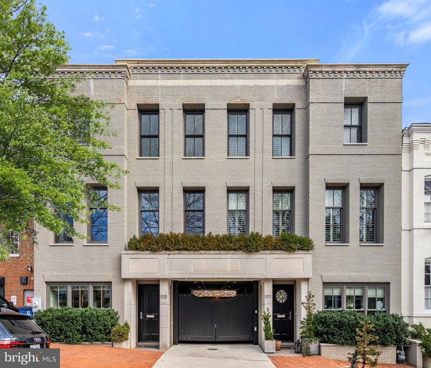 A truly 21st century residence at the former site of the Historic Georgetown French Market!  An extraordinary new home designed & built in 2015 by renowned local architect blends clean modern lines w/ classic architectural elements to create a RARE result!  3 soaring levels of stylish spaces, efficient systems, private elevator, and the finest fixtures and finishes.  Cultivate your art, wine & library collections in every gracious room, while entertaining w/ sunrise or sunset views!  Immaculate Effeti Italian Kitchen design, stunning spa-like baths, and smart home automation.  Incredible bonus:  2 private parking spaces plus storage in heated garage!

DO NOT MISS this rare package for civilized city living.  Contact us for safe Private showing or
Open SAT & SUN 2-4pm