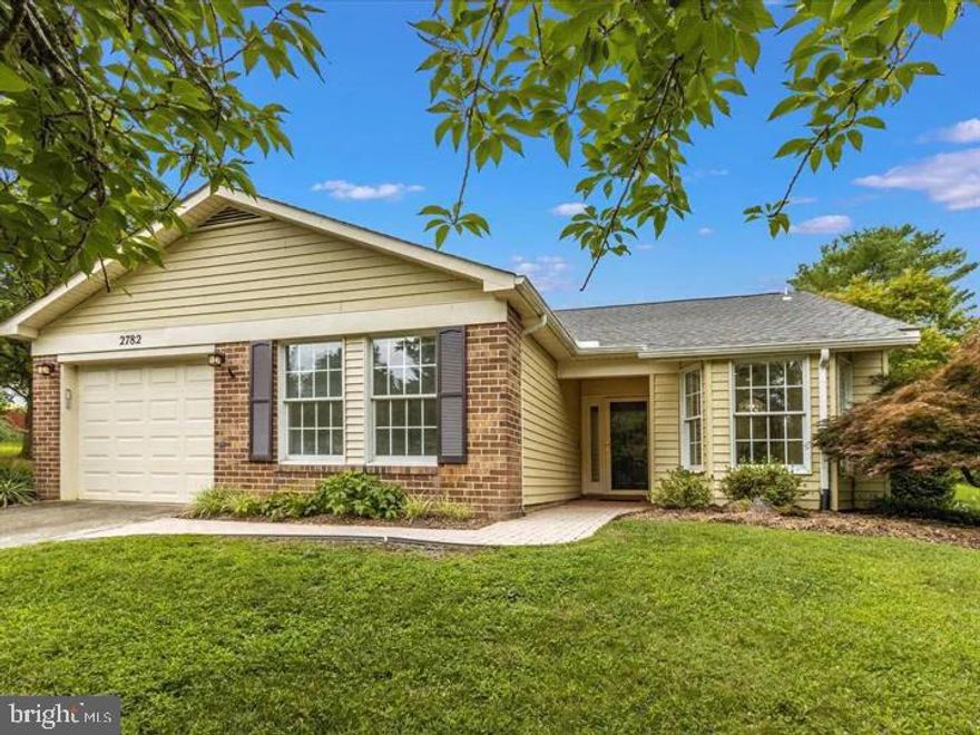 Beautiful rental- Step into the gracious foyer leading to an open living room and dining area.  The separate office/library/den area with walkout overlooking a large fenced private patio. The spacious eat in kitchen is bright and airy with new stainless appliances, pantry, granite counters, and bay window.  The primary bedroom has large walk in closet and private bath.  Spacious secondary bedroom.  Garage off laundry room with washer and dryer offers convenient access.   Many upgrades include Hunter ceiling fans, new carpeting, and lighting, high-rise toilets with soft close lids.  Heritage Harbor Community (55 + and up) offers golf, pro shop, swimming pool, tennis courts, dining and walking paths. Community Lodge with exercise room, wood shop and meeting rooms.  This pristine rancher is close to shopping, restaurants and downtown Annapolis.