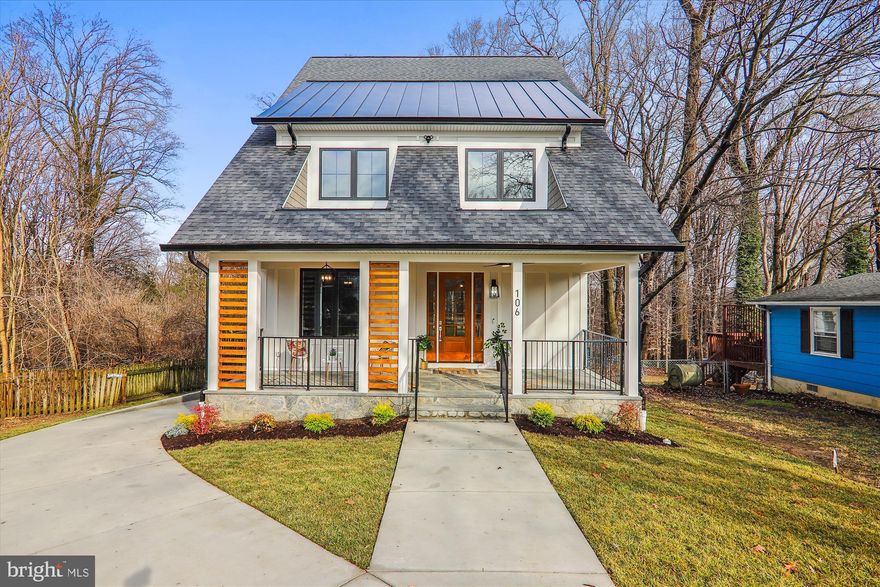 Brought to you by Peggy's Distinctive Interiors, in collaboration with Carib Daniel Martin Architecture + Design, 106 Geneva Ave is a Spectacular Modern Residence in Takoma Park! A Contemporary Craftsman Home with Delightful Details. 

Nestled on an expansive 11,434 sq ft lot in the highly sought-after Takoma Park neighborhood, this newly constructed gem is poised to redefine luxury living. Located just steps away from the serene Sligo Creek Trail and within a mile of the vibrant City of Takoma Park, this exceptional property combines a prime location with impeccable design and modern convenience.

Boasting 5 bedrooms, 4.5 baths, 2 versatile flex rooms, this home offers spacious living and endless possibilities. No detail has been spared in creating a living space that exudes sophistication and functionality. Entertainers, in particular, will delight in the abundance of off-street parking and the winding driveway that leads to an attached two-car garage. 

As you step inside, you'll be greeted by the breathtaking elegance of this home's interior. The open-concept main floor showcases high-end finishes that include a flex room with built-in office nook, a mudroom and powder room, a dining space that opens to the living room accented with a gas fireplace, and a beautiful gourmet kitchen with custom cabinetry, luxurious Calcatta quartz countertops, and top-of the-line Thermador appliances. White oak solid hardwood floors, soaring ceilings, and meticulously curated lighting fixtures create an ambiance of refined opulence. The Builder and Architect painstakingly designed every aspect of this CUSTOM new home, down to the smallest detail. The Builder, also a renowned local Interior Designer, has hand-selected every single finish, light fixture, tile and beyond. The end result is a unique, custom-built home with top notch quality craftsmanship inside and out.

The main floor seamlessly connects to a spacious TREX deck, perfect for al fresco dining and entertaining, with views of the deep, private backyard, ensuring tranquility and privacy for all your outdoor activities.

On the Upper Level, you'll find 3 bedrooms and 2 full baths, including a lavish Owner's Suite with a spa-like bath, including  a dual vanity, stand up shower and soaking tub, as well as a private balcony with enchanting tree-top views.  The finished attic reveals a 4th bedroom and 3rd full bath, while the finished basement provides a 5th bedroom and 4th full bath, along with a generously sized recreation room and a flexible space for your personalized needs. Tons of storage space too!

The home's green features include LED lighting throughout, 15 SEER Air Conditioning Units and Dual Zoned Gas Furnaces with 92.5% efficiency, programmable NEST thermostats, energy efficient windows, an electric car charging outlet + composite TREX deck and balcony made of recycled materials. Did I mention.. a maintenance free exterior with James Hardie Siding and PVC trim?! 

This exquisite property is set to be your dream home. Don't miss the opportunity to make this stunning, thoughtfully crafted residence your own. Schedule a viewing today and experience the epitome of modern luxury living in Takoma Park. Your new beginning awaits!

Please note: Agent Related to Owner. Tax Information is not accurate. Post-Improvement taxes will be higher; estimated at $20k+ annual. Water Connection Fee of approx. $656.59 annual for 30 years. Fee will be reflected in the Tax Bill. Updated fee schedule available on WSSC website; contact WSSC with questions. $350 Credit to Settle with Preferred Title Company, Paragon Title.