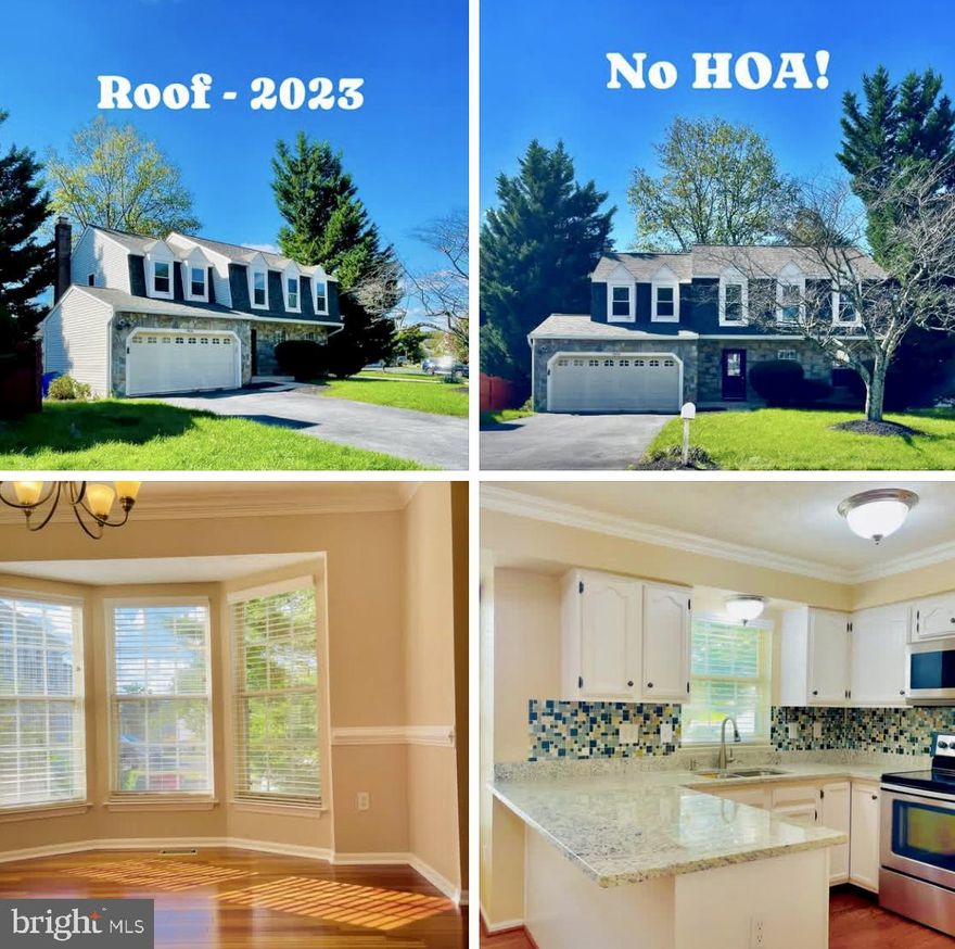 NO HOA! Roof 2023! 
Beautifully maintained Colonial with full privacy fencing and thoughtful updates, including a new roof (2023), new second‑floor carpet (2025), updated kitchen countertops (2025), and a partial front fence with gate (2025). The property features an expansive fenced backyard, a spacious TREX deck, and well‑landscaped grounds.
The main level offers neutral tones, hardwood flooring, and a formal dining and living room with a remodeled rustic‑style fireplace and abundant natural light. The kitchen includes white cabinetry, new white granite countertops, and a mosaic backsplash.
Upstairs, the primary suite provides a walk‑in closet and full bath with dual vanities, along with three additional bedrooms and a second full bath. The lower level includes a large, finished recreation room—ideal for a home cinema or potential fifth bedroom—plus a full bath, laundry room, and ample storage.
Located in the desirable Golf View neighborhood on a 9,627 sq. ft. lot, just minutes from downtown Frederick, Baker Park, restaurants, and major highways. 
Seller is including a home warranty up to $600. Propane tanks not included.  
Sentrilock is located on the left side of the garage door.