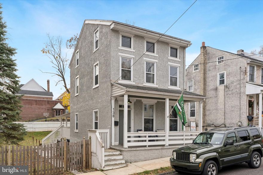 Welcome home to 138 Hall Street! This well maintained  4-bedroom, 1.5-bath home in sought after Spring-Ford School District offers great curb appeal, a fenced yard, and an inviting front porch. Inside, enjoy hardwood floors, multiple living areas, and a nice spacious kitchen featuring quartz countertops, stainless appliances, shaker cabinetry, and a butcher-block bar and coffee station. From the kitchen step out to the oversized back yard, with a large patio, and outdoor bar—perfect for entertaining.
The first floor includes a powder room, while the second level offers two bedrooms, a laundry room, and a modern full bath. The third floor offers two more bedrooms plus a flexible bonus room!
Easy access to Routes 422 and 113 and a short drive to King of Prussia, Exton, and West Chester, this home delivers comfort, character, and convenience. Schedule your showing today!

Apply Online! https://apply.link/rxdFdf8