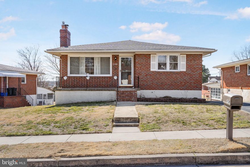 Welcome to this charming brick porch-front rancher, offering a spacious layout and modern updates. As you enter, you are greeted by refinished hardwood floors throughout the main level, creating a warm and inviting atmosphere. The living room is perfect for entertaining, featuring a brick fireplace for cozy evenings. The dining room is filled with natural light, providing a welcoming space to host gatherings. The spacious kitchen offers ample cabinet and prep space, along with stainless steel appliances for easy meal preparation. The main level includes three generously sized bedrooms with large closets and a full bathroom with a tub/shower combo. The fully finished lower level expands your living space with a large rec room featuring a wood pellet stove, an additional bedroom, a full bathroom with a stall shower, and an extra flex room—perfect as a home office, den, or additional bedroom. Step outside to the fully fenced backyard, designed for entertaining with a covered patio, above-ground pool, and trampoline. The large shed with electricity provides the perfect space for a workshop or extra storage. Recent Updates Include: Pool Pump (2024), Updated Bathrooms, Whole-Home Water Softener System. Conveniently located near Philadelphia Road, Route 40, I-695, White Marsh Mall, and numerous shops and restaurants, this home offers both comfort and accessibility. Schedule your showing today!