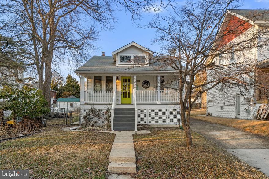Fantastic location in the heart of Hyattsville Hills! An inviting front porch and a fully fenced rear yard. A bright open floor plan with classic Bungalow design, and modern updates. Two nice bedrooms and an updated full bath on the main level - and an open floor plan with large living and dining area. A bright eat in kitchen is in the rear - with a rear entrance and steps to the rear patio & yard.  The lower level is accessible from the inside and also has a private exterior side entrance. The basement has a full kitchen, private bathroom, a small living area, an office/ bedroom lots of closet space and separate exterior access. The home has been freshly painted and has been well maintained with many updates- including new Central Air, Mini Splits, Furnace and an electrical heavy up. Both bathrooms have been updated, and BOTH kitchens have great cabinet space and lots of room. This home is move in ready!! GREAT front porch for visiting with the neighbors and your friends. A large rear patio, and a fully fenced rear yard just waiting for the cool evenings to sit around the firepit with your friends!  Central A/C and radiator heat upstairs, and mini splits with baseboard heat in the lower level. 
Driveway parking for multiple cars, as well as on street parking. Wonderful location close to all Hyattsville has to offer! An affordable and move in ready home in the heart of Historic Hyattsville! Call listing Agent for a private viewing!