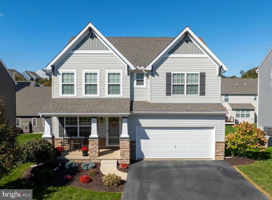 Check out this amazing two-story home in Bridgewater Golf Community. Walking distance to Bridgewater Golf Course and restaurant/bar. Dallastown School District. This move -in-ready home features a bright and open main floor layout with luxury vinyl plank flooring throughout. Upon entry into the foyer, is your private office with French doors. A family room is located directly off of the kitchen making entertaining a breeze. The kitchen includes stainless steel appliances, quartz countertops, and a breakfast area. The upper level includes a primary suite with a luxury bathroom featuring a walk-in shower, soaking tub, and a walk-in closet. Three additional bedrooms, a full bath, and a laundry room complete the upper level. The lower level is perfect for extra living space - with a daylight walk-out family room. Relax or entertain in your backyard on the maintenance-free deck or the paver patio featuring a built-in fireplace. Great location - close to schools, parks, restaurants, shopping, and local amenities. Convenient to I-83 and Rt. 30.