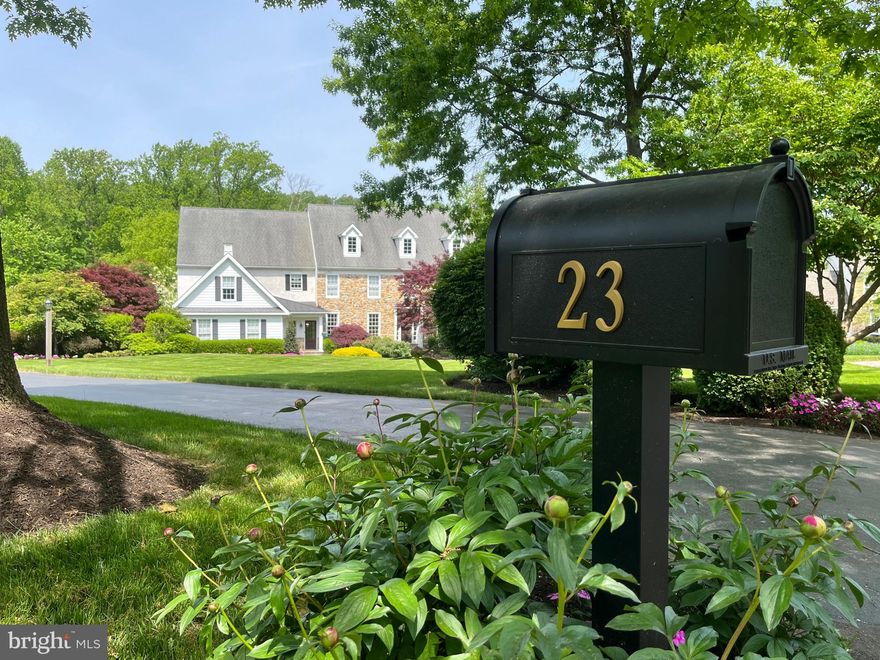 This stunning home is situated on 3.62 beautifully landscaped acres at a gorgeous end of cul-de-sac setting.

The flagstone walkway leads to the front entry of this center hall home. 

The gourmet kitchen features a custom island with granite top and seating for 5. Carrera tile backsplash, farm sink, 5 burner cooktop w/vented hood, in-drawer microwave, pantry and cabinets galore. Enjoy mornings in the Breakfast Room w/custom window seat and storage, and views of the terrace and pool. The kitchen opens to the family room with custom builtins and a floor to ceiling stone fireplace.

The beautiful formal dining room w/ tray ceiling and extensive moldings is just perfect  for celebrations, dinner parties, holidays...

Across from the dining room is the formal living room w/ decorative ceiling trim and crown molding and French doors to the sun drenched conservatory with vaulted ceiling and backyard views. The private home office with custom built ins is perfect for working from home and is steps away from the 2nd powder room.

The mudroom has a front entrance, powder-room, plenty of storage, a desk area and access to the 3 car garage. 

The expansive Main Bedroom with hardwood floors, tray ceiling, a step down sitting room, has an ensuite with 2 walk in California Closets, tiled bathroom floor with double vanities, a corner sunlit soaking tub and separate shower. 

There are 4 additional bedrooms all with hardwood floors. Two of them are connected by a Jack & Jill bathroom.  There's a hall bath with Travertine tile, double sinks and separate shower and a laundry room.

And if this wasn’t enough, the finished basement with 9” ceilings has a Full bath, Workout Room, TV and game area, wet bar and sliders to a patio. And a spacious storage room.

There’s plenty of parking and outdoor entertaining area with a 2 tiered flagstone terrace with stone sitting walls and an expansive backyard ready for all the yard games you can think of when you’re not lounging at or swimming in your beautiful saltwater pool.

Too much more to list. You'll need to see for yourself!