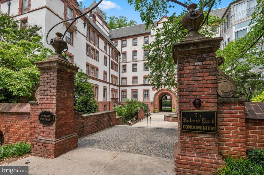 Beautifully renovated spacious 3-bedroom, 2-bath condo (2,169 sq ft) in the heart of Roland Park offers modern living in a classic setting. Located on the sunny 3rd floor of an elevator building, close to local favorites like Petit Louis, Johnny’s, Eddie’s Market, Starbucks, and more. The large entry foyer features custom Poliform built-ins for exceptional storage. High ceilings (9’4”), original hardwood floors, large windows, and elegant moldings give the home a bright, open, and timeless feel. The chef’s kitchen includes top-of-the-line appliances (Bosch, Miele, Liebherr), Poliform cabinets, and counter seating for four—perfect for cooking and entertaining. The spacious living and dining areas flow together seamlessly with great natural light from four exposures. The Primary Suite includes a windowed dressing room with custom closets and a luxurious en-suite bath with soaking tub, separate shower, and classic marble finishes. Two additional bedrooms offer privacy and great storage, served by a beautifully updated hall bath. Extras include: in-unit laundry, walk-in pantry,  garage parking, and beautifully landscaped grounds.