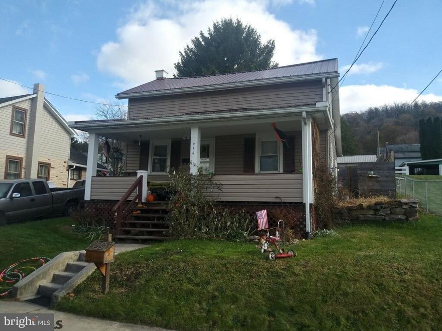 GREAT STARTER HOME - 1 1/2 story home with replacement windows, original hardwood floors on first level. Freshly painted kitchen, newer metal roof, new private patio, stone raised garden. Paved driveway with additional parking in rear alley. Enclosed fuel oil tank. Just steps from Burnham Community Swimming Pool and YMCA. Minutes from Hwy 322 for easy commute to State College or Harrisburg.