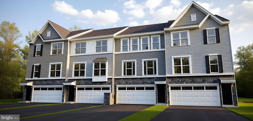 This spacious, garage townhome at 203 Case Road, offers incredible value. This Dewey model boasts 1,830 square feet across three above-ground levels.
On the main floor, enjoy 9' ceilings and an open-concept kitchen and café area, complete with stainless steel appliances, pendant lights illuminating the island, granite countertops, gas cooking, and a built-in microwave. Step outside to the adjacent deck for a breath of fresh air. The spacious Great Room is just off the kitchen, perfect for relaxing or entertaining.
Upstairs, the owner's suite features an en-suite bath and walk-in closet. Two additional bedrooms share easy access to the second full bath.
The partially finished lower level provides extra living space with sliding glass doors that lead to the outside, plus rough-in plumbing for a future powder room. The two-car garage offers ample space.
Located in the sought-after Appoquinimink School District, The Preserve townhomes back up to scenic open space. You'll also have the luxury of your own yard!
Note:  Home is under construction, photos may represent a similar or furnished model.