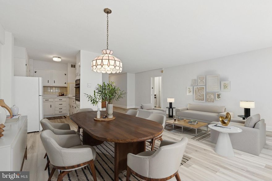 Spacious 2BD corner unit at Penn Center House, freshly painted with brand-new modern LVT flooring throughout. No expense was spared in leveling the floors and priming the walls to create a high-quality, professional feel. Sealed with new trim and quarter round, this home offers buyers a fresh, clean slate with excellent potential.  Unit #924  features 1,160 square feet, making it larger than the standard two-bedroom and provides flexibility and space to suit a variety of needs. Enjoy in-unit laundry, abundant closet space, and plenty of windows for natural light.  Penn Center House offers the best of maintenance-free living, with all utilities included in the monthly fee, as well as real estate taxes, basic cable, and building maintenance. Residents enjoy fantastic amenities, including a 24-hour concierge, on-site fitness center, library/meeting room, catering kitchen, and a rooftop deck with beautiful city views. Garage parking is available for $145/month.  Conveniently located within walking distance to 30th Street & Suburban Stations, Rittenhouse Square, hospitals, universities, and Center City's top shopping, dining, and cultural destinations.  Don’t wait—call today!  **Please note: Penn Center House is a co-op, and buyers must be approved by the Membership Committee prior to closing. A one-time administrative fee applies based on unit size. Financing is available through First Trust Bank; inquire within.