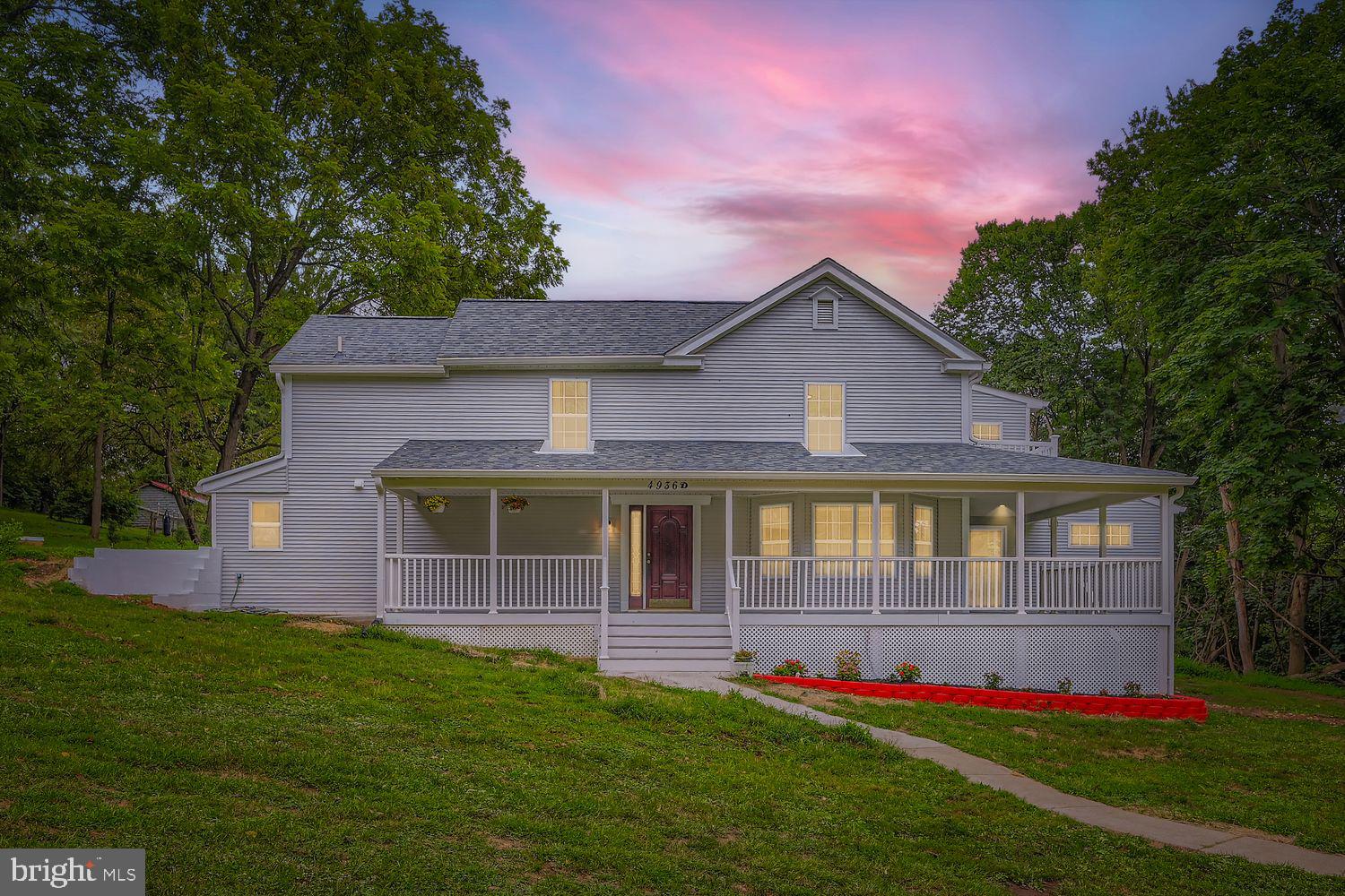 Welcome to 4936-D Green Valley Rd in Monrovia, MD a thoughtfully renovated home that blends historic charm with modern updates. Recent renovations include totally renovated kitchen, brand new bathrooms, fresh interior paint, updated flooring, a new roof, upgraded electrical box, and all new windows and doors, giving you peace of mind and style for years to come.
Inside, the upper level offers 3 spacious bedrooms and 2 full baths, while the main level features a private bedroom and full bath—ideal for multi-generational living, an in-law suite, or a comfortable guest space.
Step outside to the wrap-around porch, where you can relax and take in the serenity and privacy of the property’s setting. Whether it’s your morning coffee or evening unwind, this space extends the home’s charm and livability.
Set on a generous lot, just minutes from I‑70 and access to Montgomery County and the D.C. area without highway congestion, you’ll love the balance of small-town charm and commuter convenience. Just minutes from Urbana, New Market, and downtown Frederick, this location offers close proximity to shopping centers, dining options, Adventure Park USA, local breweries and wineries, and historic attractions. Families will appreciate the area’s highly rated schools and welcoming community atmosphere.