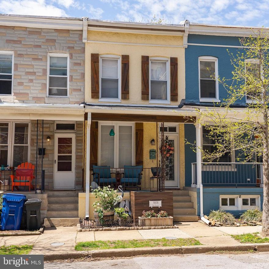 Location, Location, Come and see this one of a kind Townhouse in the heart of Hampden Maryland. This quaint property is waiting for that special person to call it home. Minutes away from the Avenue and newly revitalized Rotunda Shopping Center.  This home comes with an updated Kitchen and Bathroom, Hardwood floors, and carpets in both bedrooms Stainless Steal Appliances, and granite counter tops,  Recess lighting and a sky light in the bathroom . The backyard has as much character as the inside. It has an enclosed patio great for entertaining, as well as a cozy front porch to sit and watch the world go by.Deadline for all offers will be Sunday April 24th at 6PM