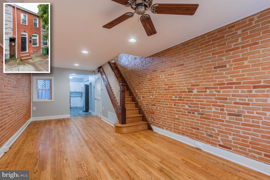 AVAILABLE APRIL 1ST! PICTURE PERFECT CANTON ROWHOME W/ ROOFTOP DECK! Spacious living room & dining area w/ refinished hw floors & exposed brick, Chef's kitchen w/ granite counters, ss appliances, &  tile backsplash, upper level w/ 2 bedrooms & 1 full bath w/ glass enclosed shower, & a rooftop deck with sweeping views! Convenient to Patterson Park, Fells Point, & Harbor East!