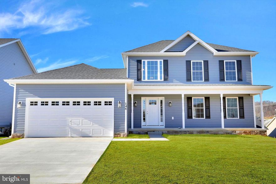 OUR MOST POPULAR HOME OFFERS AN OPEN FLOOR PLAN, A SPACIOUS FIRST FLOOR MASTER SUITE AND A LARGE "COUNTRY KITCHEN WITH STAINLESS STEEL APPLIANCES. UPSTAIRS YOU WILL FIND THREE MORE LARGE BEDROOMS AND AN OVERSIZED FULL BATH. STANDARD FEATURES INCLUDE; WATERPROOF LAMINATE FLOORING / UPGRADED CABINETRY / STAINLESS STEEL APPLIANCES / TWO CEILING FANS / GARBAGE DISPOSAL / GRANITE COUNTERS / PANTRY / MASTER BATH WITH DOUBLE SINK VANITY AND SEPARATE OVERSIZED SHOWER / FINISHED GARAGE WITH INSULATED GARAGE DOOR AND GARAGE DOOR OPENER / FULL UNFINISHED BASEMENT WITH ROUGH IN PLUMBING FOR FUTURE BATH. PLEASE NOTE THAT PICTURES ARE OF SIMILAR CONSTRUCTION.