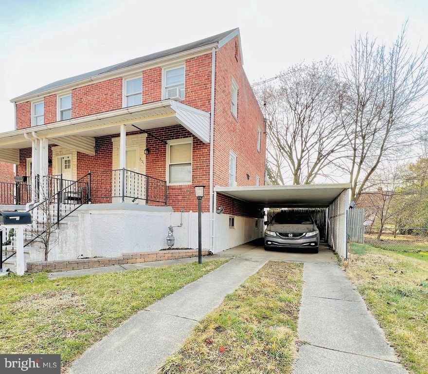 Welcome  Home! This semi-detached two bedroom, two full bath provides and two car tandem driveway provides comfort and convenience. Prepare to enjoy and entertain your family and friends on the main level featuring hardwood floors, living, dining and spacious kitchen which creates a cozy ambiance to create memories. Enjoy your preferred past time in your spacious patio within the fenced in back yard, work out, plant a garden or simply relax. Your rear yard provides a private oasis for relaxation or entertaining guests. 

The property includes a spacious carport, providing shelter for your vehicles and additional storage areas. Convenience meets lifestyle in this home, with its prime location ensuring easy access to nearby amenities, schools, shopping centers and highway access.

The finished lower level with exterior access provides flexible options for studio living, recreational space or home office with the separate rear entrance!

Seize the opportunity to make this house your home. Sold AS-IS. Schedule a showing today and experience the perfect combination of comfort, style, and convenience!"