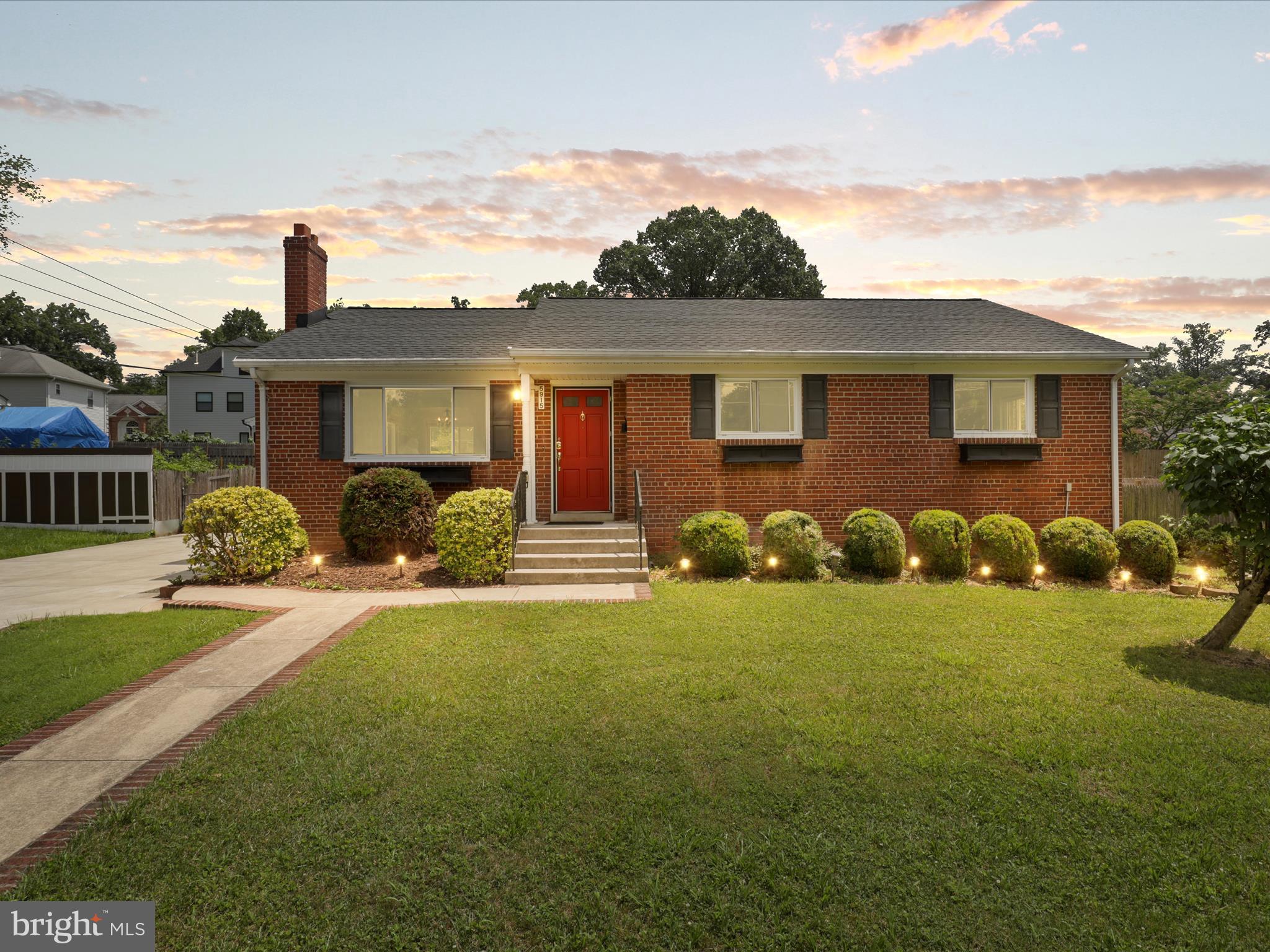 Beautiful all-brick rambler offering 5 spacious bedrooms and 2 full baths, perfectly designed for comfort and convenience. Over 2300 total square feet of living space! The main level features gleaming hardwood floors throughout. The updated bathrooms add a modern touch, while the kitchen has granite countertops and stainless- steel appliances. The fully finished basement offers 2 additional rooms, a den, and a kitchenette area, ideal for guests, in-laws, or extended living. Step outside to a large backyard with a deck, perfect for entertaining or relaxing. The roof and water heater replaced within the last five years and the expansive concrete driveway can accommodate multiple vehicles. Minutes from I-95 and I-495, and all major shopping centers.