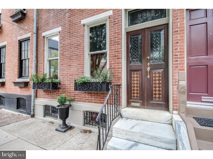 Classic four bedroom 2 1/2 bath home located on quaint street in beautiful Fairmount.  First floor features original marble foyer entrance, spacious living room with gleaming hardwood floors, powder room with pedestal sink, formal dining room, contemporary kitchen with granite counters, stainless steel appliances, and exit to rear yard. Second floor has three large bedrooms, and tastefully restored Victorian hall bath.  Front bedroom has a wonderful orginal built in armoire/wardrobe and rear bedroom has antique stained glass door.  Third floor features master suite bedroom with skylights, sitting area, and spa bathroom with heated tile, steam shower, and exit to huge roof deck with magnificent city views.  This home has it all! Check out the 3D virtual tour.  94 Walk Score! Convenient to many local restaurants such as Belgian Cafe,La Calaca Feliz,Trio, The Bishops Collar and much more!  Easy to show!