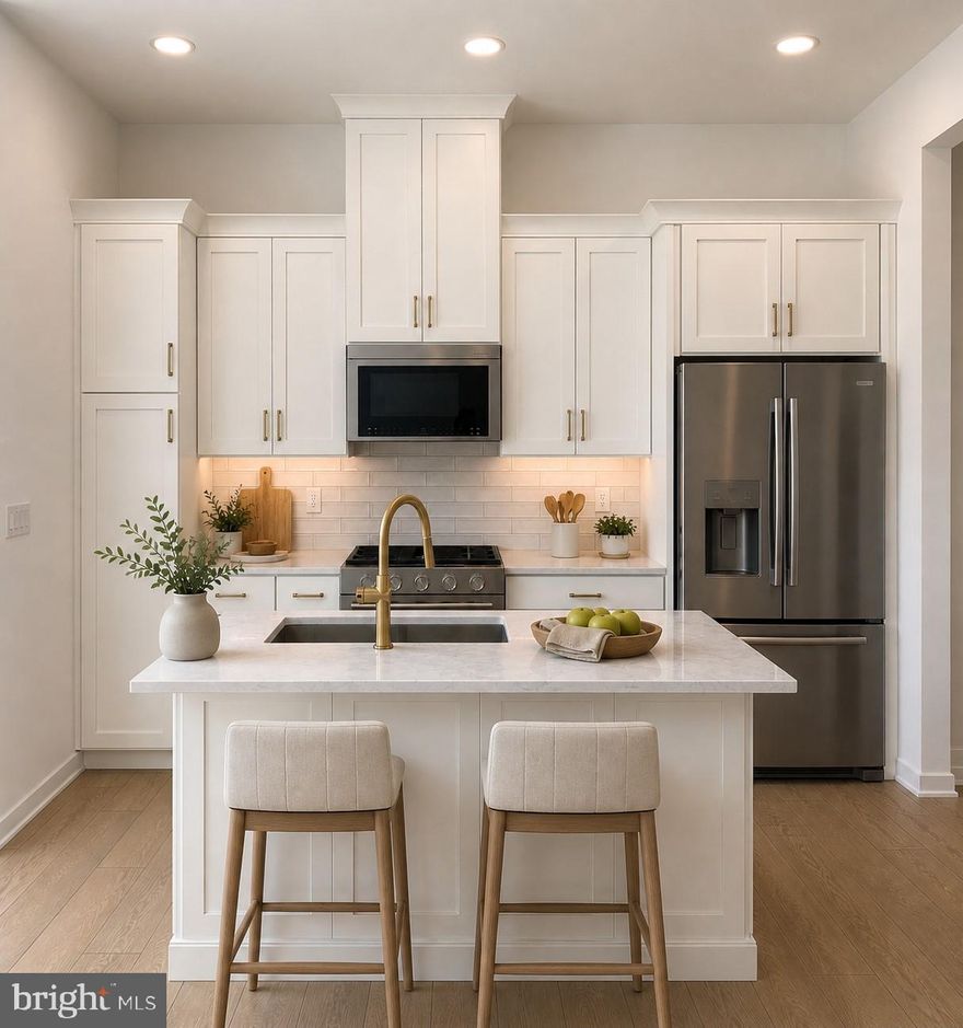 Welcome to Regency at Rockhill Ridge, a premier Toll Brothers 55+ community! This quick move-in home on Homesite 50 offers a sought-after April/May 2026 delivery. Beautifully designed with a warm contemporary palette, this 1921 SF home features luxury vinyl plank flooring throughout the main level, elegant oak stairs with open railing, and stylish white cabinetry accented by quartz countertops and modern gold hardware. The well-appointed kitchen includes ENERGY STAR KitchenAid appliances, a large stainless steel sink, and a striking solid quartz backsplash for a seamless, upscale look. Thoughtful features like recessed lighting, a pantry, and a convenient main floor laundry hookup enhance everyday living. The upgraded primary bath boasts a spa-like shower with frameless glass door and 24" tile extending from the floor to the walls, along with comfort-height toilets and refined gold finishes. This beautifully curated home blends comfort, style, and low-maintenance living in an exceptional active adult community.
The association fee includes key services such as lawn maintenance and snow removal, providing residents with easy, low-maintenance living. This townhouse offers more than just a place to live—it’s an opportunity to enjoy a vibrant lifestyle within a welcoming community. Don’t miss your chance to own a home that combines upscale comfort with everyday convenience.