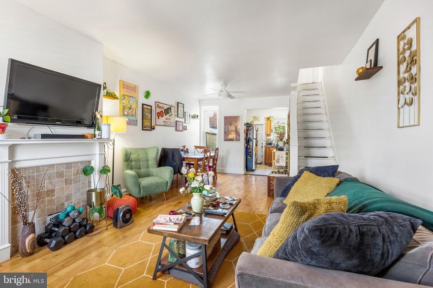 Welcome to 1725 S. Ringgold Street, a charming slice of Philadelphia nestled in the vibrant Point Breeze neighborhood. This beautiful home offers the perfect blend of modern amenities and historic charm - all for under $200,000!

Step inside and be greeted by an inviting open floor plan, boasting abundant natural light throughout the airy living space. Hardwood flooring spans the main level, which features a spacious living area with additional room for dining. The perfect space to entertain or cozy up, you'll find charming accents like the tiled faux fireplace with mantle. In the rear of the property is the kitchen with ceramic tile floor, full-size appliances including refrigerator, gas oven/range, built-in microwave, and dishwasher, with your sink overlooking the back patio. Out back you'll enjoy the privacy of your own patio with new fencing and plenty of space for furniture. The full unfinished basement is perfect for all of your storage needs and accommodates your brand new gas furnace.

Upstairs, there is a large bathroom with a new vanity, tiled tub/shower, and a separate area for laundry with a new stackable washer/dryer. You'll never have to lug the laundry up and down the steps again! The first of the two bedrooms is spacious, has a nice-sized closet, and ceiling fan. The primary bedroom is at the front of the property with 3 gorgeous west-facing bay windows allowing the room to flood with natural light. There is a large closet and ceiling fan. Both of the bedrooms have new LVF flooring.

Located just moments from trendy restaurants, cafes, and parks, this home offers the best of city living. Don't miss your chance to make 1725 S. Ringgold Street your new address. Schedule your showing today!
