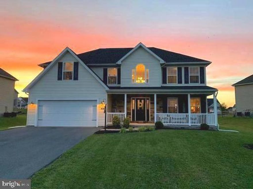 Immaculate!!  New high-end appliances in kitchen with sophisticated, new quartz countertops. Large functional kitchen with island. This house just had new hard wood flooring placed throughout. New paint through the whole house. 9’ ceilings. The living room has a stone front electric fireplace. Desirable open concept layout.  Walk into a double floor height foyer with a dramatic stone-faced staircase with wood railing and wood floors.  Large main bedroom with tray ceiling with plenty of room for a king-size bed with additional furniture.  The upstairs main bathroom shower was refinished with amazing tile work. New ceramic floor tile in main bathroom. It also has a soaking tub for long relaxing warm baths.  The main bedroom also has 2 separate walk-in closets. Second floor laundry. A newly finished basement with beautiful ceramic floor tile that makes the whole space light and bright. The lower lever bathroom was newly finished with amazing tile work.  The two-car garage has been finished with concrete painted floors and painted drywall- ready for all your organization. Newly sealed driveway.  Finished rear paver patio. The back yard has a shed in place. Popular neighborhood in Greencastle. The finishes in this house show off a high end look while still retaining functional usability!