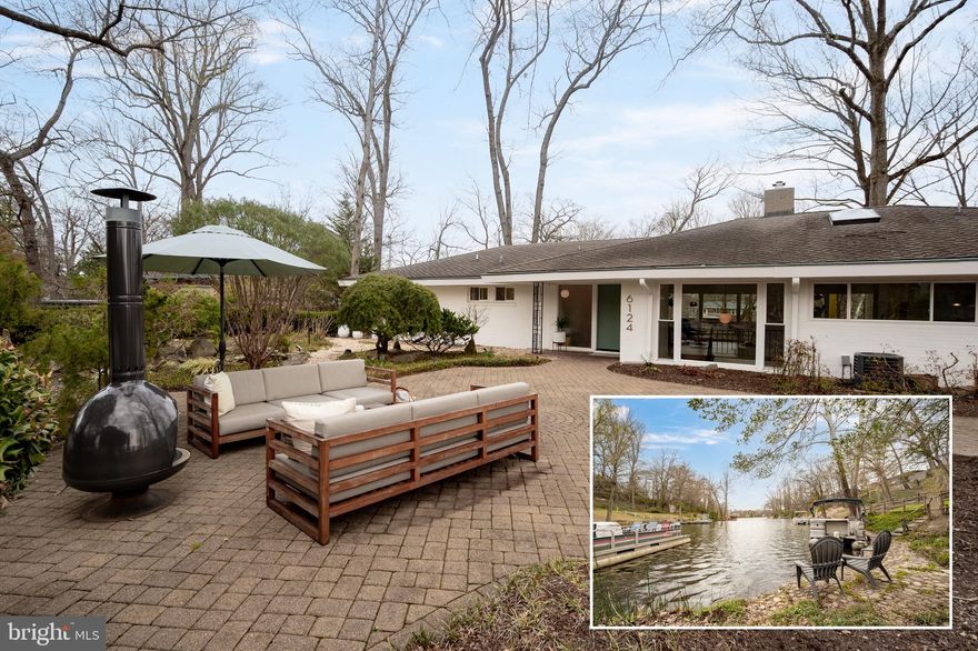 Extensively renovated in 2024–2025, this exceptional private waterfront residence in the sought-after Lake Barcroft community offers breathtaking water views.  Thoughtfully reimagined for modern living, yet has kept the Mid-Century Modern charm, the home features four bedrooms and four fully remodeled bathrooms. A redesigned floor plan enhances flow and functionality. Two level home with main level living! The main level showcases a luxurious primary suite complete with a custom walk-in closet and spa-inspired en-suite bath featuring a double vanity, walk-in shower, and towel warmer. Throughout the home, you’ll find new 7.5-inch wide European white oak engineered flooring with radiant heat beneath most of the floors, as well as a full-house radiant heating system with individual room controls. The stunning new kitchen is outfitted with Bosch appliances, a Forno refrigerator, quartz marble countertops and backsplash, a peninsula with seating and storage, and a cooktop with wall-mounted pot filler, all enhanced by a large new window above the sink.  Don't miss the hidden door from kitchen to oversized one car garage!  

Additional upgrades include new recessed lighting, baseboards, interior and exterior doors with Emtek hardware, a tankless gas water heater, updated electrical components, built-in closet systems in all bedrooms, and fresh interior and exterior paint. Both wood-burning fireplaces—located on the upper and lower levels—feature new Heath Ceramics tile and are plumed for gas conversion. 

The exterior is equally impressive, featuring multiple outdoor spaces designed for entertaining to include private front courtyard, deck across rear of home with beautiful views and spiral staircase down to lower level patio. Extensive landscaping and hardscaping designed to enhance natural light and maximize lake views. The fenced-in yard has been thoughtfully cleared and improved, with a newly added fire pit area by the water—perfect for relaxing evenings and waiting for your boat along your private waterfront.

Located within the established Lake Barcroft community in Falls Church, Virginia, this home offers access to a unique wooded setting and five private resident-only beaches. Known for its welcoming atmosphere, the neighborhood hosts a variety of social events throughout the year, including the beloved Fourth of July fireworks over the lake, making this a truly special place to call home.