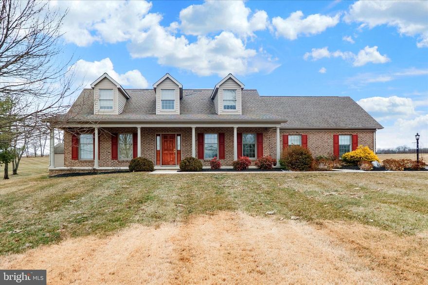 Welcome home! This meticulously maintained home is move-in ready in a perfect location with gorgeous pastoral views. Just minutes from I-81, shopping, and restaurants, this home is close to everything you need while offering the comforts of country living. The main level offers a spacious kitchen, dining and living areas, and a primary suite with adjoining full bath. An additional half bath and laundry area are an added convenience. The upper level includes two oversized bedrooms, a surplus of closet and storage space, a large den, and an additional full bath. The attached two-car garage is finished and heated with access to both levels of the home. The paved driveway adds even more additional parking. The generous lot is 1.37 acres, beautifully landscaped and backs to farmland. Schedule your showing today!