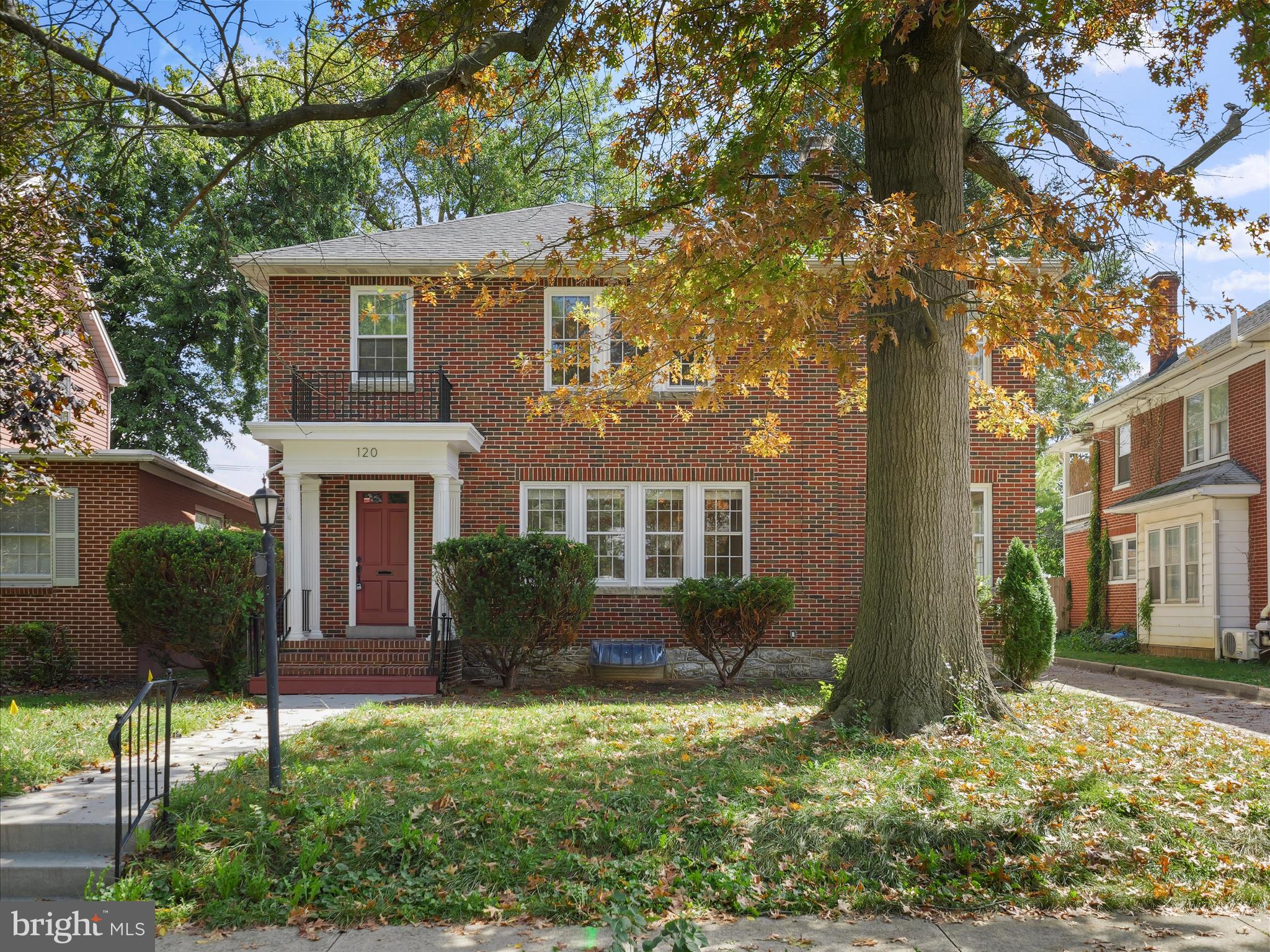 Gorgeous all brick over/under duplex. Each apt. includes living room with fireplace, separate dining room, eat in kitchen with new appliances and cabinets, large pantry, 2 bedrooms, 1 full bath, sunroom/office, hardwood floors, and large back deck overlooking a beautifully landscaped, private back yard. Both apt. have individual/private storage room and access to laundry and basement. Detached, oversized 2 car garage. New Roofing, plumbing, electric/meter.