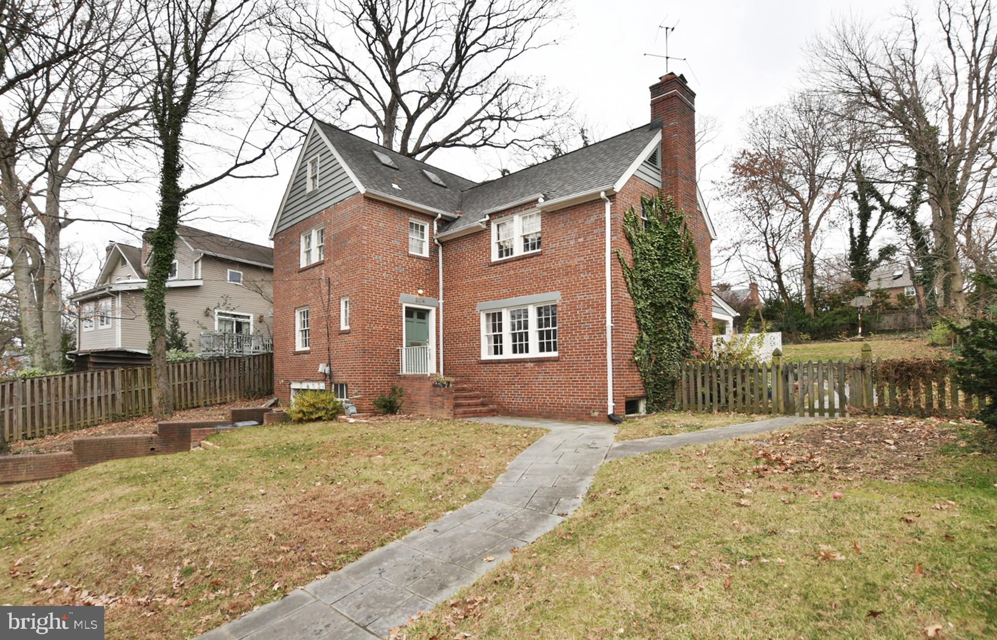 Opportunity to build new or work with existing home to create your dream. Almost a 1/4 acre in quiet section of fabulous Martin's Addition. Property sold in "as-is" condition. House location survey available to print in documents section. Traditional floor plan with separate living & dining rooms, galley kitchen, family room overlooking the backyard, & modest powder room area. 3BR/1.5BA on 2nd level, walk up finished 3rd floor with 4 skylights. Mostly unfinished basement with garage. In need of renovation, but roof, electric panel, gas boiler & gas hot water heater all recently updated. A/C services 1st floor & basement only. Same family has lived here for over 40+ years.