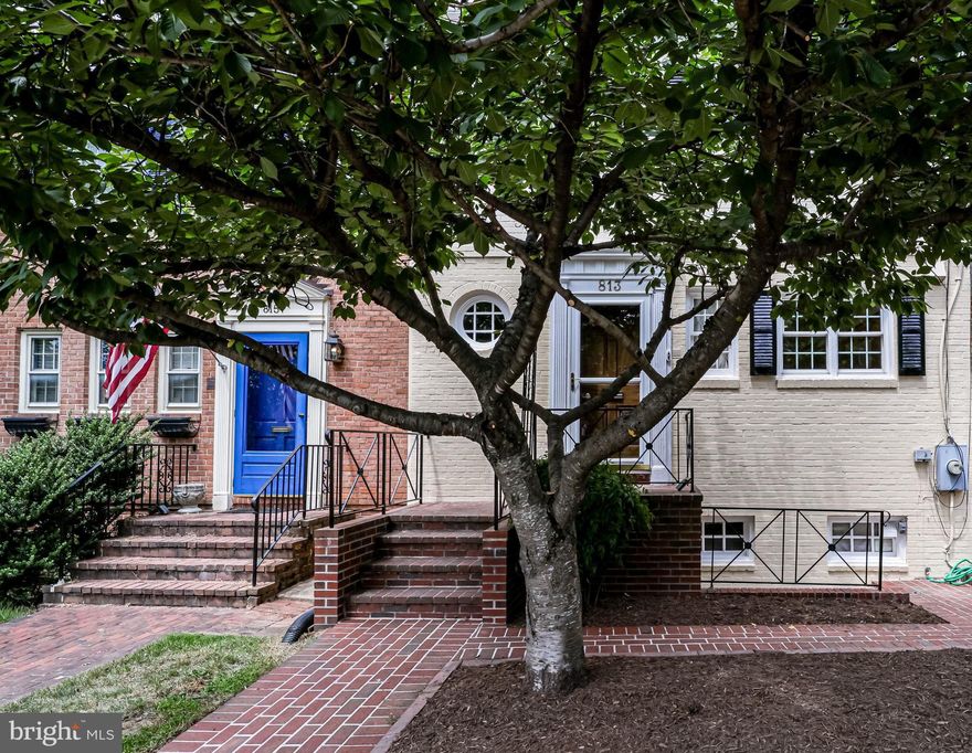 FRESHLY PAINTED, on trend color, top to bottom! Bright and spacious 2,079 sf living space, three-level Yates Gardens townhouse with hardwood floors on main and upper levels. Main level has large living/dining room with huge windows overlooking the private, lush back yard. The kitchen has maple cabinetry, white counters, gas range and window overlooking the flowering front yard tree. Upstairs are three bedrooms and two full baths. Lower level has family room with wood parquet floors, decorative fireplace, built-in bookshelves, laundry and another bath. Sliding door opens to large flagstone patio, yard and play house/garden shed. Attic storage. One small dog ok. No Smoking. Available Immediately. Two or Three Year Lease preferred.