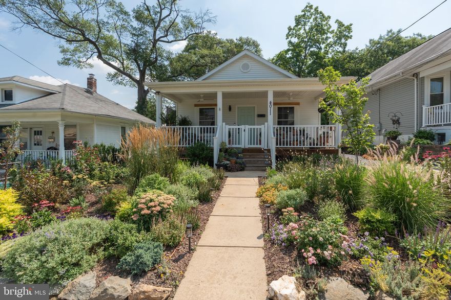 Tucked into one of the most charming pockets of historic Mount Rainier, this modern bungalow blends comfort, efficiency, and style in all the right ways. Built in 2016 and thoughtfully updated since, the home features a smart, well-proportioned layout that makes the most of every square foot. Inside, you'll find bright, open living spaces, two comfortable bedrooms, and a kitchen with clean, modern finishes—all designed for easy everyday living without sacrificing character.

Recent upgrades include a brand new HVAC system (2025), new water heater (2025), all new appliances (2025), and a fully fenced-in yard—ready for pets, gardening, or quiet afternoons outdoors. Out back, you'll find a solar-powered shed offering flexible space for storage, projects, or even a small studio setup.

The unfinished basement, a rare bonus in a home this size, provides even more room for storage or future customization.

The garden is a lush, layered mix of cottage-style plantings that bloom across the seasons. Thoughtfully designed and on drip irrigation, the entire yard can be watered right from your phone—making it as low-maintenance as it is beautiful. The inviting front porch offers the perfect perch to enjoy it all, whether you're sipping morning coffee or winding down with a glass of wine as neighbors stroll by. It’s a peaceful, lived-in space that feels like an extension of the home.

While the garden adds undeniable charm to the property, it’s the thoughtful updates and easy functionality that make this home truly stand out. Located just minutes from DC and close to local favorites in Mount Rainier and Hyattsville, this is a smart and stylish option for anyone looking to put down roots in one of the area's most vibrant, connected communities. Agent is owner.