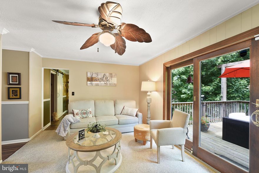 NEW PRICE! MOTIVATED SELLER! Updated Colonial home in Harford Estates including roof with 50-year Weather Stopper Roof System plus all-inclusive transferable warranty; natural gas furnace (2021) and central air conditioning (2021); natural gas hotwater heater (2018).   House features  laminate wood tone flooring; crown molding throughout; granite kitchen counters; pot belly wood burning stove in the living room; sliding barn style door in kitchen and primary bath; double French door entry into the formal dining room.  Partially finished basement with at grade rear entry. Relax on the rear deck and concrete patio that overlook a serene wooded open space with stream.  Solar roof panels leased through Sunrun - see MLS documents for Purchase Agreement and instructions for transfer.  See MLS Documents for detailed brochure