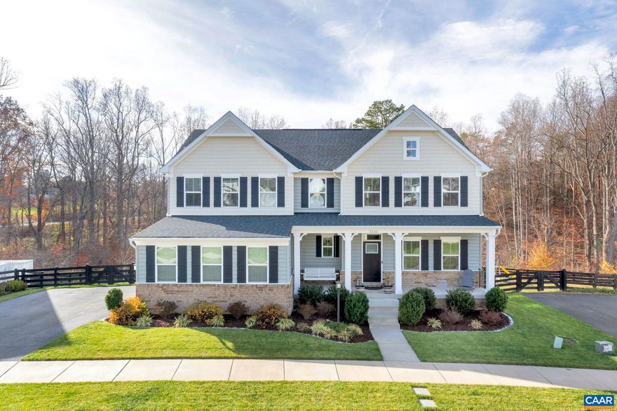 Custom constructed builder employee home in Crozet's popular and convenient Sparrow Hill neighborhood! Just minutes to Western schools, shopping and dining! Situated on a 1/2 acre lot with woods and creek, this 4 bedroom 4.5 bath home is move-in ready. Open floor plan features a stunning kitchen w/upgraded stainless appliances, gas range w/pot filler and vent, wall oven/microwave, large island/breakfast bar, solid wood cabinetry & granite counters. The kitchen opens to the dining and family rooms, and rear covered porch, making a wonderful area for family togetherness and entertaining. Main floor office and craft/play rooms. Master suite with tray ceiling, large walk in closet, and fully tiled bath. Additional 2nd level en-suite bedroom. Huge terrace level family room with climbing wall, full bath, and roughed-in 5th bedroom. The home features LVP flooring, living room fireplace and coffered ceiling, smart home technology, tankless water heater. 12'x25' covered rear porch with sun blinds overlooks the fully fenced rear yard. Play structure & rear creek are favored play areas. Neighborhood path leads to Crozet Connector Trail and Lickinghole Creek. Convenient to all things Crozet, and to Charlottesville and UVA via US250 or I-64.,Granite Counter,White Cabinets,Wood Cabinets,Fireplace in Living Room
