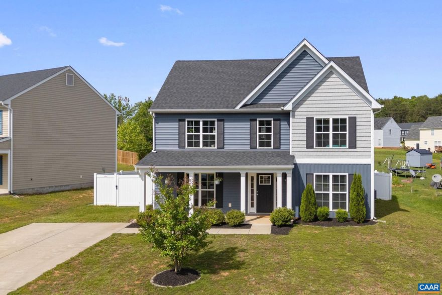 Welcome to 209 Apple Orchard Rd.! Ready to check everything off your list? Amazing first floor primary suite, modern kitchen with granite countertops, spacious pantry, and so much more! Enjoy an open floor plan on the main level with an electric fireplace. Upstairs you will find 2+ secondary bedrooms. Your open third bedroom can also be your additional living space. Work from home? Not a problem, the smaller upstairs room can serve as a home office. Outside includes a rear patio, raised garden beds, outdoor shed and fully fenced backyard. Updated paint though out entire home in 2022, new carpet in primary suite and upstairs. Come call 209 Apple Orchard Rd. home, you will not be disappointed!,Granite Counter,White Cabinets,Fireplace in Living Room