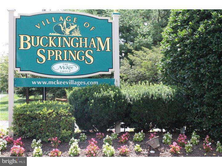 Welcome to paradise at the Village of Buckingham Springs, in New Hope PA. This home shows like a model, completely updated from head to toe. You can move in tomorrow and start to enjoy this premier 55 plus community and all it has to offer. Your monthly community fee is all inclusive of your land lease, sewer, trash and the award wining Club house, pool area, and recreations facilities. Privacy if you need it, and social when you choose to participate in the communities active social calendar. Drive up onto 96 Acorn, and view it's lush trees, and pristine landscaping. Enjoy the beautiful out door living space off of the sun room which features an EP Henry patio,retractable awning, and a wrap around covered veranda with new out door carpet. Once inside, you will notice the new 5 inch hardwood floors throughout,the crown molding and vaulted ceilings give this home a grand but comfortable feeling.The fireplace in the great room is the show piece of the room. The gorgeous chef's kitchen, that can be entered through the dining area or morning room features wood cabinetry, new counter tops, tumbled marble back splash and leads you into the sun filled morning room. Windows are in abundance, so the home is bright with natural light. The dining room ample in size, leads into the all season sun/entertainment room with it's custom bar, the seating area to view your favorite shows and the gorgeous coffered ceiling that gives you access to full attic storage above. The master suite is opulent, with it's new spa like bathroom, walk in shower, wood cabinetry with double bowls, and granite counter. The guest suite is large, and has an updated full bathroom across the hall. The utility room has cabinetry for storage, closets, a folding table and houses the heat and air systems. Their is nothing left for the new homeowner to do, accept unpack. Welcome home to 96 E. Acorn in the Villages of Buckingham Springs. Agent: Available to the buyer is the basic lease the seller currently has- to review. The buyer will need to fill out paper work with the management group that is inclusive of a credit check, and a background check. Motivated seller, a must see!
