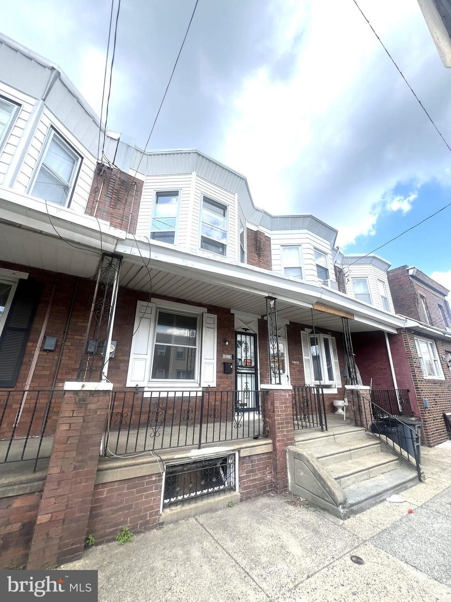 Welcome to 2406 E. Clearfield Street in the exciting and expanding Port Richmond section of Philadelphia! This is a well kept 3 bedroom, 1 full bath property featuring a rocking chair front porch, private rear patio and a full unfinished basement which is perfect for storage and serves as a laundry area. You will find hardwood style floors throughout the property, a clean kitchen with ceramic tile floor and ample cooking and cabinet space. The first floor boasts a spacious and inviting living room, formal dining room with ceiling fan as well as an abundance of natural light streaming in through this level. On the top floor you will find 3 nicely sized bedrooms and an upgraded bathroom with ceramic tile floor, vanity, mirror and sink. This home has just been painted top to bottom, cleaned, and refreshed  and is awaiting its new tenants. Tenants will pay their own gas, electricity and water. Pets are considered on a case by case basis. Don't delay, your new rental home is just a click away. Inquire today and be settled soon!