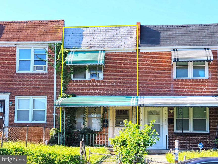 ONLINE AUCTION: Bidding begins 8/7/2023 @ 10:00 AM. Bidding ends 8/9/2023 @ 7:10 PM. List Price is Suggested Opening Bid. Deposit: $5,000.

This two-story shell property is situated in the Berea area. It's conveniently located within a short distance from Clifton Park, Clifton Park Golf Course, Northeast Market, and Erdman Shopping Center. Johns Hopkins Hospital is also nearby. Major traffic arteries E North Ave and Belair Road are easily accessible from this location. The property is currently vacant and requires a complete renovation.