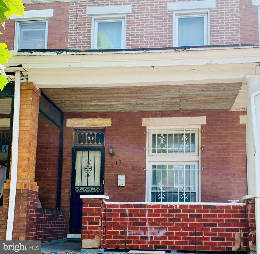 Investor Alert! This three bedroom, two bathroom row home is calling your name. The entryway opens into a large living space with plenty of room for entertaining. The kitchen is ready to make your own. The second floor offers three spacious bedrooms with a full bathroom. Roof was replaced 3 years ago and hot water heater is 1 month old. Parking pad can be put in back of house where current garden is.