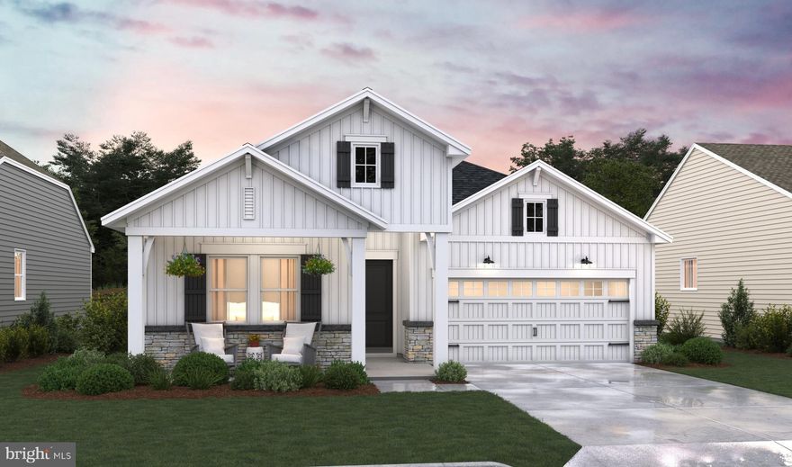 This charming Bogart home blends an open floor plan with warm Farmhouse design elements, creating a perfect balance of rustic character and modern comfort. With 3 bedrooms, 2 baths, and a 2-car garage, this thoughtfully designed home is ideal for easy, single-level living.

Notable highlights include feature walls and ceiling treatments that add architectural interest throughout, a cozy fireplace mantel with hearth, and a screened patio—perfect for relaxing or entertaining outdoors. A laundry package is also included for everyday convenience.

The kitchen features farmhouse-inspired pendant lighting, elegant Quartz Calacatta Laza countertops, and a layout that brings style and function together beautifully. Luxury vinyl plank flooring extends through the main living areas, with carpet in the home office and all bedrooms for added comfort.

In the primary bath, enjoy a walk-in shower with a rain head, offering a serene, spa-like retreat.

For a full list of included features, please contact our sales representatives.
Photos are for illustrative purposes only and may not represent the exact home or finishes available.