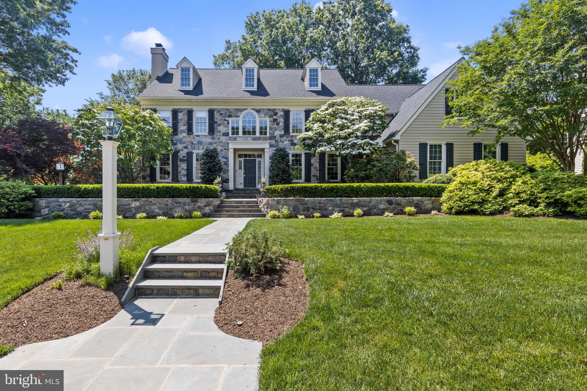 It is a pleasure for the original owners to present this very special home in the coveted Treyburn neighborhood in TE School District. Located on a beautiful, professionally landscaped, interior lot with a great yard, this home is truly on the best lot in the community. This gorgeous 5BR/4 full, 2 half bath home has been exquisitely updated and meticulously maintained and is like no other house ever sold in the community! The stunning bluestone façade, matching stone wall and gorgeous landscaping give this home amazing curb appeal, and seller intends to replace stucco with Hardiboard prior to settlement so no worries about stucco! A beautiful stone patio and private rear yard leads to an open and private side yard that is great for games and activities and can accommodate a pool. But the beauty doesn’t stop on the outside! The standout features inside include a beautifully renovated over the top kitchen, stunning butler’s pantry, exquisitely finished lower level with billiard room, workout room, custom bar, media area and full bath; gorgeous coffered ceilings in lower level and kitchen, tastefully renovated laundry room, back hall and powder room, renovated hall bath, Sonos music system, glistening refinished hardwood floors, and unsurpassed custom millwork throughout! Plus there is a new roof and gutters 2019, new driveway 2019, new HVAC on main floor 2018, new water heater 2016, upgraded electric, Lutron programmable lighting system, upgraded security system and a chandelier in entry hall that raises and lowers! The kitchen has Premier custom cabinets, top of the line appliances (Wolf Professional range, Subzero refrigerator, 2 add’l refrigerator drawers, 2 dishwashers, microwave drawer), a large island with seating for 3, numerous pantries, a coffee bar with recessed garage for appliances, gorgeous granite countertops and many special cabinet features. You will be blown away by the gorgeous butler’s pantry with stunning cabinetry, onyx countertops, mirrored backsplash and locking silver drawers that are remote controlled! During the kitchen renovation, the laundry was also remodeled with custom cabinets and granite, as were the back hallway and powder room - and the hardwoods were refinished. A walk-in pantry and small command center office with built-in desk and cabinetry were also added with the butler’s pantry renovation. The main floor also consists of a two-story front entry hall with curved staircase, formal living rm with gas fireplace, dining rm with butler’s pantry, private office with solid mahogany built-ins, expansive family room with wood burning fireplace, wet bar and solid cherry built-ins, 2 powder rooms, laundry, back stairs and back hallway. Upstairs you will find the primary bedroom suite with hardwood floor, wood burning FP, an amazing custom walk-in closet, and a spacious luxury bath. The 4 add’l bedrooms are all a good size, with 2 sharing a nicely tiled jack and jill bath with white vanity, and the other two sharing the beautifully renovated hall bath with double vanity. An open staircase leads to the incredible lower level! The custom bar has gorgeous custom Halkett cabinets with granite tops, a wine refrigerator, beverage refrigerator, ice maker, dishwasher and sink. There is also a billiard rm with stunning coffered ceilings and built-in curved bench, a TV/theatre room, a workout room and full bath in this special space with 5 large daylight windows that you will never want to leave! Treyburn was developed on the site of a former tree nursery and is unsurpassed in its beauty with majestic trees and landscaping and its own 2+ mile paved walking/jogging path. This home is located in a very convenient location being less than 5 minutes to major highways, trains, King of Prussia Town Center & Mall, Trader Joes, Wegmans, Whole Foods, Farmer’s Mkt and downtown Wayne. This is one you won't want to miss! Professional pictures of the inside. Showings start Thursday 6/17/21