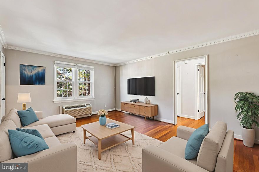 Price Adjustment | DEL REY Neighborhood | 2 Bedrooms, 1 Bathroom, 800 Square Feet Penthouse Unit | Less than 2 miles from Old Town Alexandria | Less than 1 mile to Reagan National Airport & Potomac Yard Metro | 1 Block to Free DASH Bus stop (36 A/B) | RARE In-Unit Washer & Dryer | New Windows | 2 Assigned Parking Spaces + 1 Guest Space | Recently Updated | Ceiling Fans | Hardwood Floors Throughout | This Home has So Much Character | Location, Location, Location | Easy Commute to Downtown DC | Close to Major Highways | Walking & Biking Trails such as Mount Vernon Trail | Shopping & Dining is Plentiful with Matt & Tony’s & Northside 10 (across the street), Target etc. | Local Events Like “Art on the Avenue” | HOA Fee Covers Lawn Maintenance, Snow Removal, Water, Sewer, Trash Removal, Parking | Make This Your Home Today!