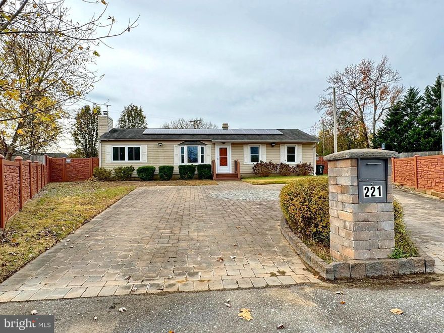 Welcome to 221 Concord Circle! Nestled in the back end of a cul-de-sac in the heart of La Plata, MD! Walking distance to restaurants, shops, hospital, library and more! Arrive at your new home and park in your beautiful stone driveway. This home consists of 1,925 +/- sq. ft. of endless potential! With 3 bedrooms and 2 full bathrooms this rambler is ready for a buyer to come make it their home sweet home. Living room/den area with fireplace.  Primary bedroom has a jack and jill bathroom with heated floors, jacuzzi tub and shower.  Primary bathroom is equipped with a tankless water heater that supplies the primary bathroom and the laundry room. Step out back into the fenced in private yard and enjoy time on the stone patio or plant some vegetables in the fenced in garden! Property conveys with two (2) sheds: a 9x12 storage shed and a 16x12 workshop shed.  Both sheds are equipped with electric. This house conveys with a SolarEdge PowerWall System.  The current owners haven’t paid an electric bill in years and are currently receiving monthly credits for generating and selling solar power to the grid via the Solar Renewable Energy Credit (SREC). Schedule your appointment today!