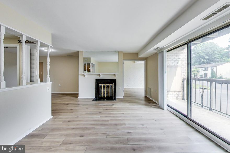 BEAUTIFUL RENOVATION!!!  Spacious and bright 2 Bedroom + Den, 2 Bath Corner Unit -- This 2 bedroom + den, 2 bath second floor unit features an open floor plan with fully equipped kitchen with plenty of cabinet space and a large dining area. The  bright, spacious living room features a fireplace and  provides access to a balcony with a great view! The unit features a primary bedroom with walk- in closet and ensuite, second bedroom and bright den with floor to ceiling windows! Large walk-in closet in hallway with plenty of shelves for storage! Washer & dryer in unit. Access to community pool and just minutes from lake, tennis courts, tot lots and shopping!