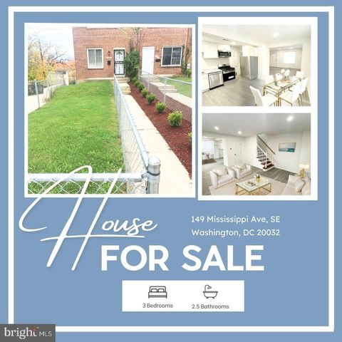 149 MISSISSIPPI AVENUE SE WASHINGTON DC 20032