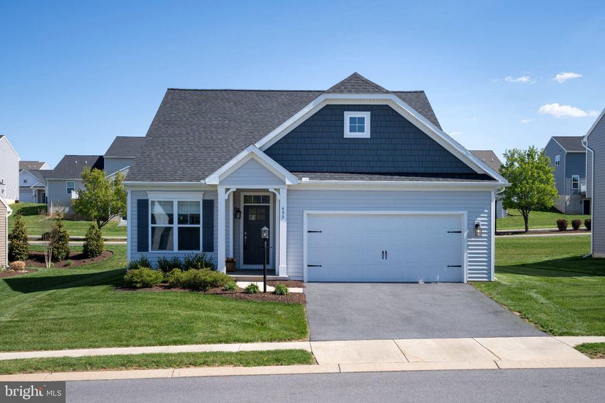 Why wait to build when this better-than-new home is ready for you? With the beautiful primary suite and laundry room on the first floor, easy one floor living is waiting for you!  The primary suite features a large bedroom with a walk-in closet and an en-suite bath with a tiled shower (including a bench), double sink vanity, and a convenient linen closet. Completing the main floor is a sun-filled great room, office with lovely glass-paned french doors, pantry, coat closet, powder room, attached two-car garage, and easy to maintain composite deck. Pretty and practical LVP flooring flows through the main living areas. Upstairs you will find two additional bedrooms, a full bathroom, and another linen closet. The large unfinished basement is plumbed for a bathroom and includes an egress window. Enjoy the quiet and privacy of a new detached home with the benefits of condo living. Snow clearing, lawn care, a clubhouse with a fitness center, and a neighborhood outdoor pool (seasonal use) are some of the perks of living in Nittany Glen. PSU and downtown State College are a quick and easy drive away.