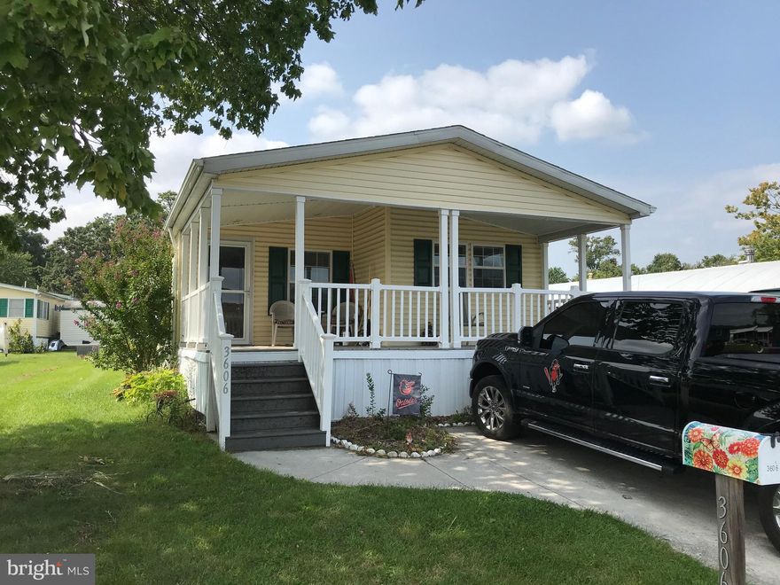 Beautiful 3 Bedroom, 2 Full Bathroom Home with Front Porch , trex and vinyl rails , along with all of the amenities, Upgrades to the all appliances, Stove , Dishwasher, Refrigerator, Microwave, in the Kitchen. Hardwood flooring throughout main living area. Recently upgrade to the Carpeting. Freshly painted throughout  the Home. Upgrades to the HVAC system and Plumbing.Two 8 x 10 Sheds in the back of the Home for extra storage.  Parking pad for Two Cars and off street parking.  This Home is conveniently located to White Marsh, I-95, Rt 40, Aberdeen, and Metro Area.  MUST Be Park Approved First by Property Management, and Lot Rent Must be Verified prior to purchase of Home.
