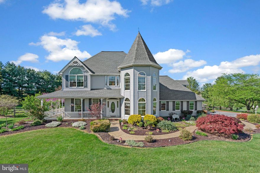 Welcome to 6200 Deanna Drive of desirable Dogwood Estates! This uniquely designed Victorian home is nestled at the end of a quiet cul de sac and offers a rarely found  3 acre lot surrounded mostly by privacy trees. The lot includes 2 pastures fenced in for horses as well as  a barn equipped with 2 stalls, tack and hay room, with water and electric but can also be used for storage. The backyard is also fenced-in with a beautiful and well maintained in-ground salt pool, stamped concrete around pool, 2 large sheds, year round rubber mulch landscaping throughout, and a large fenced-in vegetable garden. When entering this gorgeous 4 bedroom 3.5 bath home with a wrap around front porch you are greeted with tons of natural light and a two story foyer that connects to a front sunroom area, living room and leads into the kitchen/family room combo. Main level interior access to the oversized garage is located through the laundry room/mud room/pantry. Both the kitchen and formal dining rooms provide both access and breathtaking views to the covered rear porch and pool and pasture areas. Kitchen/family room combo boasts stainless steel appliances, hardwood floors, ceramic tile counters and floors, center island, gas propane fireplace, and convenient eat-in kitchen space. All 4 bedrooms are located on the upper level and includes a large primary suite w/ huge jetted tub, private shower stall, and dual sinks. The lower level basement is finished and has a full bathroom w/ potential 5th bedroom, tons of storage, and side exterior walkout stairs. Home has been meticulously maintained for over 30+ years! Recent updates include: 2 1/2 inches of asphalt added and resealed driveway, Roof replaced in 2015 w/lifetime warranty transferable, recently painted rooms upstairs and basement, oversized garage painted 2022, washing machine 2017, well pump 2016, AC & HVAC 2014/2019, water heater 2018, dishwasher 2020, refrigerator and stove 2017. Well and Septic maintained  regularly and tank was last pumped 2023... Don't miss out on this little slice of Carroll County heaven! Just in time for summer pool fun! Convenient to commuter roads and Piney Run Park is right around the corner!  Make your appointment today!