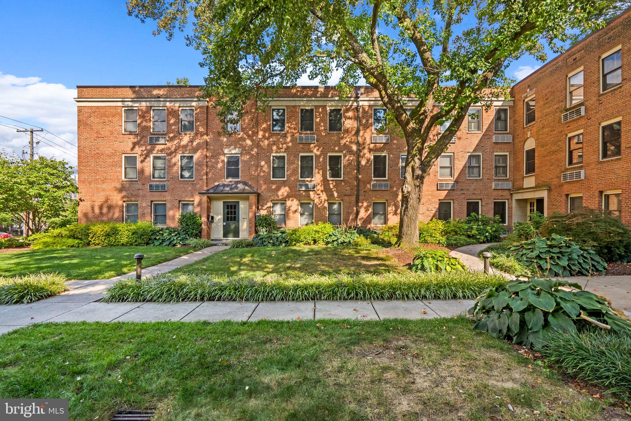 Enjoy 835 sq. ft. of peaceful living space in the Chevy Chase Park condo plus 2-CAR PARKING. Some features include open L-shaped living/dining area, updated kitchen, two spacious bedrooms, higher ceilings, wood floors, newer windows, and air conditioning. The building provides a laundry room and an extra storage closet. LThe community backs to Norwood Park with its playing fields and picnic areas and is within walking distance of Metro and the shops and restaurants of both downtown Bethesda and Friendship Heights.
