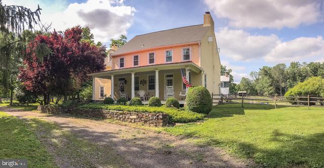 Indian Deep Farm, c.1730 & 1830’s, has been a local landmark for over two hundred years and boasts wonderful equestrian amenities! This historic home was one a part of the Underground Railroad and, in 1777, was on the edge of the Battle of the Brandywine. Set on 22.4 acre property exudes historic charm in the 5 bedroom, 2.1 bath home, large barn, and tenant house with its own private access. The home features four fireplaces, including the original cooking fireplace in the Family Room plus fireplaces in the Living Room and in two upstairs bedrooms. Off the Dining Room is a newer Kitchen with stainless appliances. The oldest part of the home is a self contained in-law suite, if needed, and contains a large room with the original cooking fireplace on the main level, a small Kitchen, and its own staircase to two bedrooms and a full bathroom on the second level. This area would make a separate living area for a family member or become a fantastic, income producing Airbnb! The main staircase in the c.1830’s brick addition leads to three bedrooms, the home’s laundry, and a full bathroom. There is a two bedroom, one bathroom Tenant House with a separate driveway that rents well. For the equestrian, there is a 20 x 40 meter dressage ring with lights. The conservation easement allows for the construction of an indoor arena. The historic barn houses six large stalls and a wash stall with hot and cold water. The Barn’s loft area offers huge volumes of space that offers many options. Other farm buildings include the Milk House, now the feed room, and the original Blacksmith Shop which has an original Carpenter Shop upstairs. There is also a Work Shed that contains diesel tanks for the farm equipment. Lastly, there is an Equipment Shed that has two horse stalls which are currently home to the farm’s chickens! The farm has 10 paddocks ranging in size from 1 to 1.5 acres each - five have run-in sheds. Additionally, the farm has three to four acres of woodlands. This is a great farm set in a highly desirable equestrian area, actively hunted by the Radnor Hunt, convenient to Wilmington and major commuting routes. Additionally, it is in the nationally ranked Unionville-Chadds Ford School District. This is a great opportunity to own a truly historic farm with great amenities in a superior location.