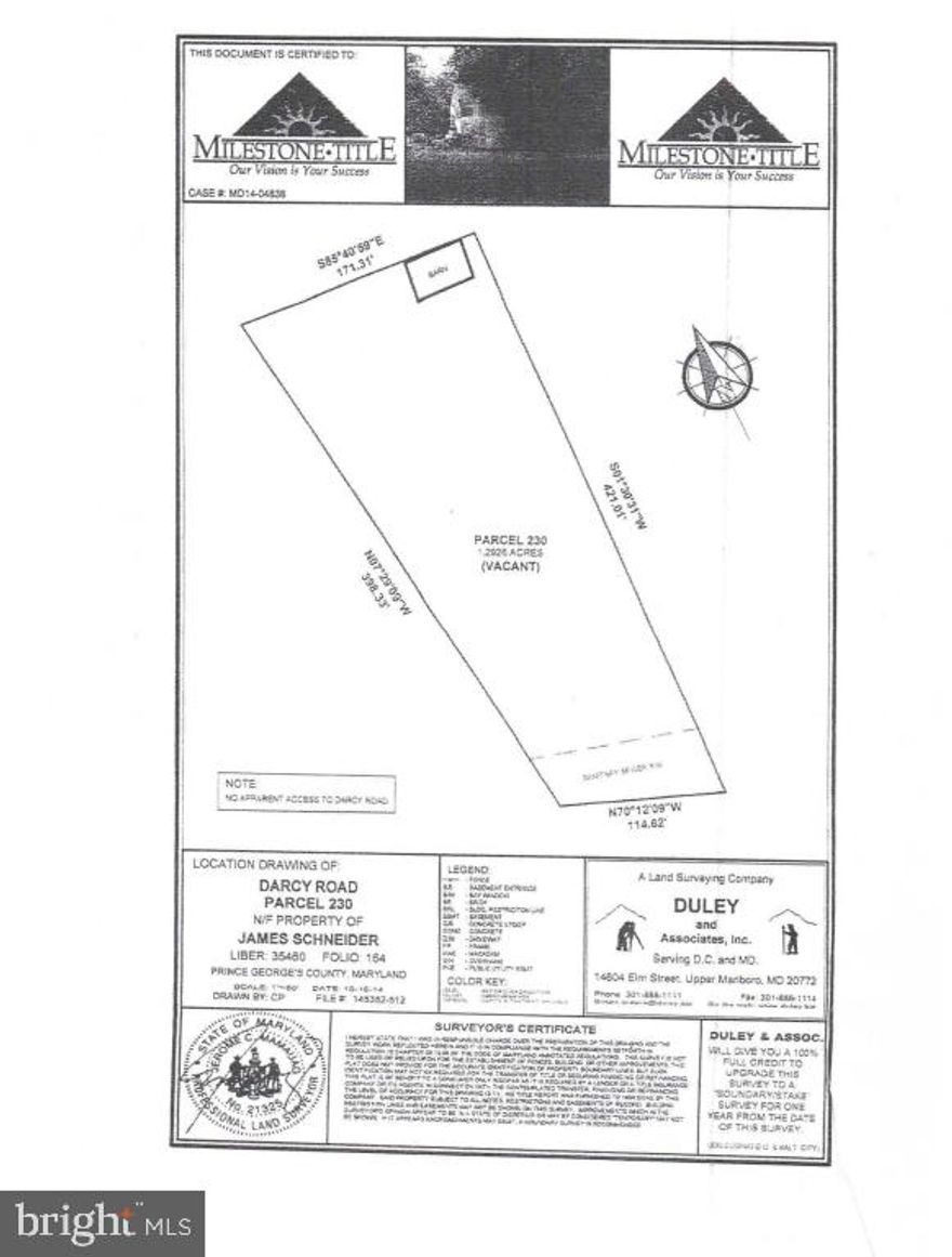 Access to the lot can't be determined, it is being sold as a land lock land