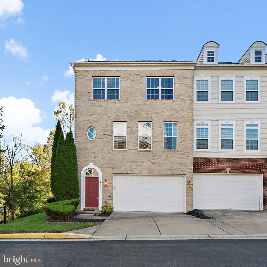 Welcome to your new home in the sought-after Residences at Victory Promenade! This beautiful end-of-the-row townhouse is a 3BR/3.5BA gem that boasts fresh carpet and paint, many amenities, and a prime location. As you step inside, you'll be greeted by a spacious living room, perfect for relaxation and entertainment. The separate dining room features a gas fireplace, creating a cozy ambiance for those special gatherings. The open floor plan leads you to a stunning eat-in kitchen with ample cabinet storage, a pantry closet, a custom-tiled backsplash, granite countertops, an island breakfast bar, and gas cooking appliances. For those who love outdoor entertainment, there's a composite deck that beckons for your enjoyment. Venturing upstairs, you'll discover three spacious bedrooms and two full baths. The primary bedroom offers tray ceilings, a walk-in closet, and a custom-tiled full master bath with a double sink vanity, soaker tub, and a separate shower. The other two bedrooms provide ample closet space and spacious quarters. An additional full hall bath boasts tile adjacent to the laundry/storage area. Descend to the lower level, offering additional living space, another tiled full bath, and extra storage space. And, for those who appreciate ample parking, a 2-car garage awaits. The RVP community offers an array of amenities, including a clubhouse, pool, gym, tot lots, and retention ponds. But it's not just the exceptional home – the location is unbeatable for commuters. The daily grind is a breeze in a short walk to the Morgan Blvd Metro station, mere minutes from I-495, and just a 15-minute ride to DC; you'll discover many dining, fitness, and shopping options. Don't miss the opportunity to make this fantastic townhouse your new home. Schedule your visit today!